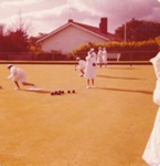 Sandringham Bowls Club, first social game, Tulip Street Reserve; 1975 Sep.; P12623