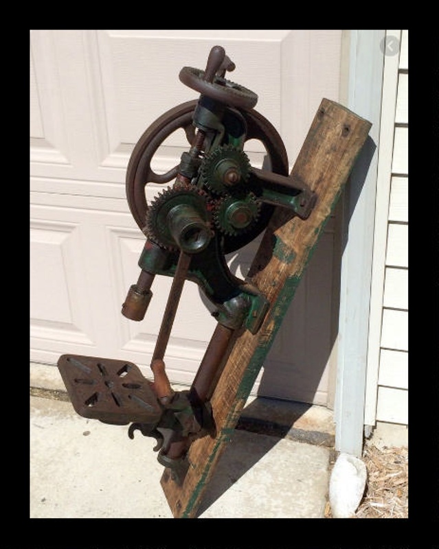 Old hand deals drill press