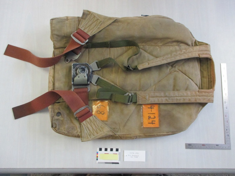 Backpack Life Raft B-52 backpack life raft; post 1952; 2024.272 | eHive