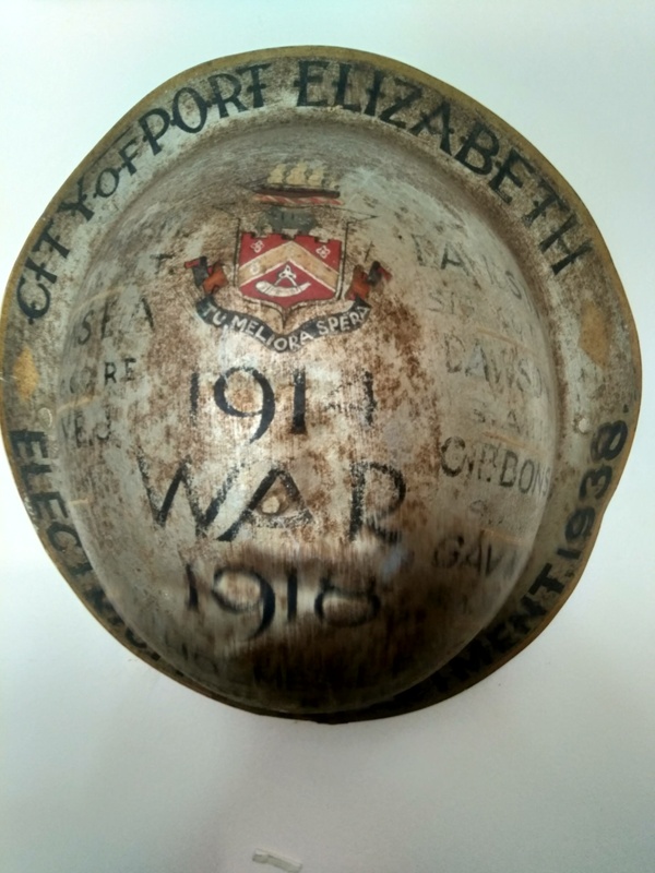 WW1 Helmet British Army with City of Port Elizabeth