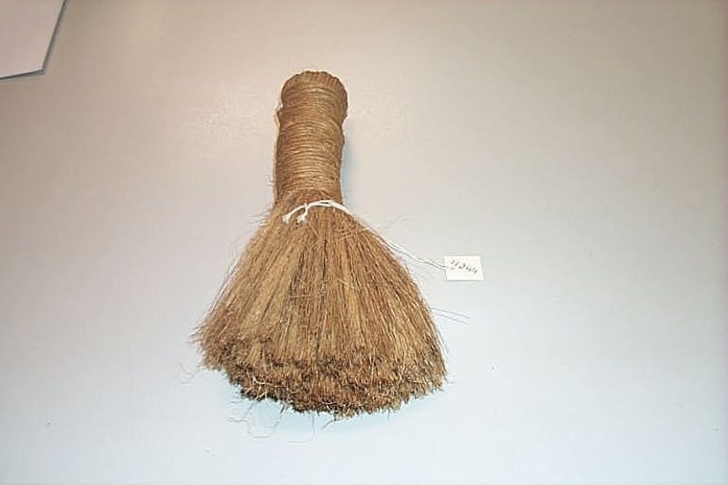 Duster made of bailing twine, used in the depression years; 11344 eHive