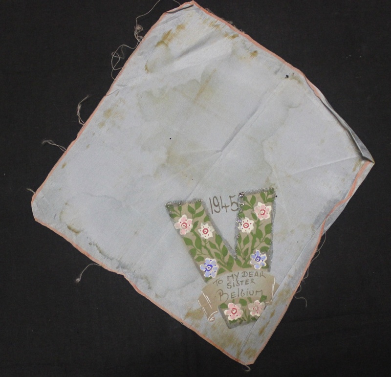 Two satin handkerchiefs, two silk handkerchiefs; 00400_Prop eHive