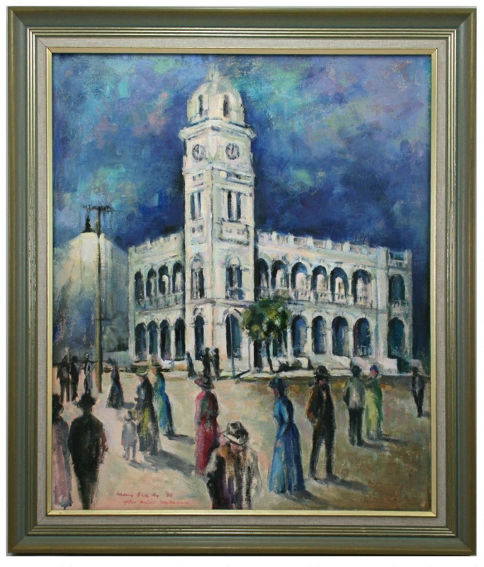 PAINTING OF TAMWORTH POST OFFICE AT NIGHT; 1988; TPSM142 eHive