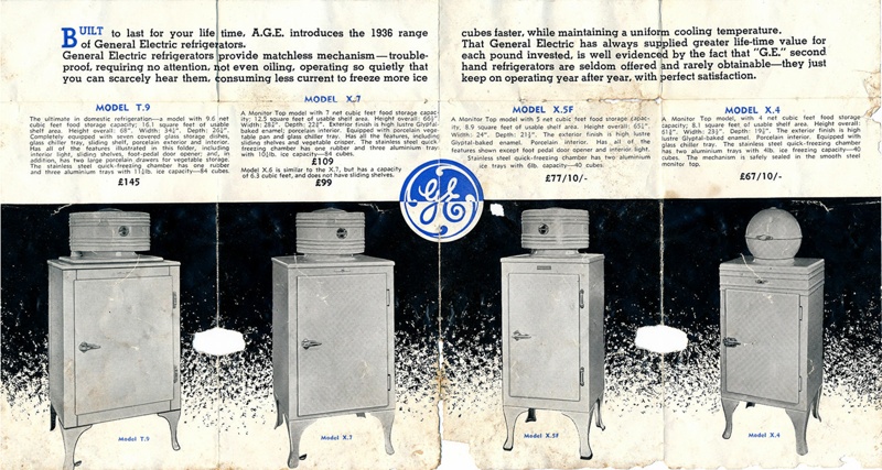 1936 general electric refrigerator